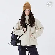 ADISI 女單件式防水防風透氣保暖外套(可拆帽) AJ2421052 (S-2XL)|刷毛 防潑水 防水外套 S 灰卡