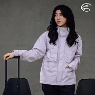 ADISI 女單件式防水防風透氣保暖外套(可拆帽) AJ2421052 (S-2XL)|刷毛 防潑水 防水外套 S 薰衣草紫