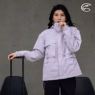 ADISI 女單件式防水防風透氣保暖外套(可拆帽) AJ2421052 (S-2XL)|刷毛 防潑水 防水外套 M 薰衣草紫