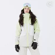 ADISI 女SMAWARM海洋溫控防水防風透氣雪衣 AJ2421093 (S-XL)|滑雪外套 保暖外套 防潑水 防水透濕 蚵殼棉 海洋紗 S 萊姆綠/霧灰白/燕麥卡