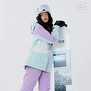 ADISI 女SMAWARM海洋溫控防水防風透氣雪衣 AJ2421093 (S-XL)|滑雪外套 保暖外套 防潑水 防水透濕 蚵殼棉 海洋紗 M 薰衣草/霧灰白/薄荷綠