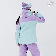 ADISI 女SMAWARM海洋溫控防水防風透氣雪衣 AJ2421093 (S-XL)|滑雪外套 保暖外套 防潑水 防水透濕 蚵殼棉 海洋紗 L 薰衣草/霧灰白/薄荷綠