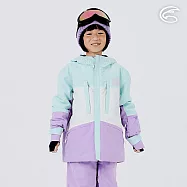 ADISI 童SMAWARM海洋溫控防水防風透氣雪衣 AJ2421094 (140-160)|滑雪外套 保暖外套 防潑水 防水透濕 蚵殼棉 海洋紗 140 薄荷綠/霧灰白/薰衣草
