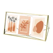 《Umbra》Prisma幾何線條長形相框 | 畫框 照片框 - 曜金46x21cm