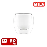MILA 雙層玻璃杯80ml(6入組)
