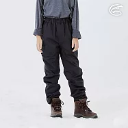 ADISI 童防水防風透氣保暖長褲 AP2421028 (130-160)|內刷毛 防水透濕 超撥水 防潑水 快乾 150 黑色