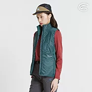 ADISI 女SMAWARM海洋溫控超撥水彈性背心 AV2421079 繡紅 (S-2XL)|蚵殼棉 運動外套 保暖背心 防潑水 抗風 海洋紗 2XL 翡翠綠