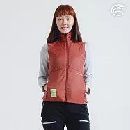 ADISI 女SMAWARM海洋溫控超撥水彈性背心 AV2421079 繡紅 (S-2XL)|蚵殼棉 運動外套 保暖背心 防潑水 抗風 海洋紗 M 繡紅