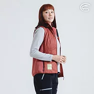 ADISI 女SMAWARM海洋溫控超撥水彈性背心 AV2421079 繡紅 (S-2XL)|蚵殼棉 運動外套 保暖背心 防潑水 抗風 海洋紗 XL 繡紅
