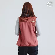 ADISI 女SMAWARM海洋溫控超撥水彈性背心 AV2421079 繡紅 (S-2XL)|蚵殼棉 運動外套 保暖背心 防潑水 抗風 海洋紗 2XL 繡紅