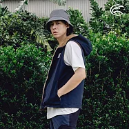 ADISI 男雙面穿撥水防風保暖連帽背心 AV2421098 (M-XL)|羊絨感 防潑水 保暖背心 防風 L 深藍/木棕