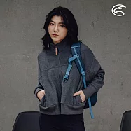 ADISI 女環保紗針織休閒保暖外套 AJ2421081 (S-2XL)|磨毛 吸濕 排汗 針織外套 L 夜空黑