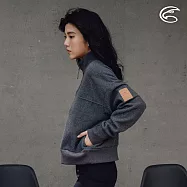 ADISI 女環保紗針織休閒保暖外套 AJ2421081 (S-2XL)|磨毛 吸濕 排汗 針織外套 XL 夜空黑