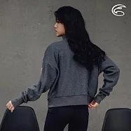 ADISI 女環保紗針織休閒保暖外套 AJ2421081 (S-2XL)|磨毛 吸濕 排汗 針織外套 2XL 夜空黑