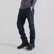 ADISI 男Softshell撥水防風輕量保暖長褲 AP2421031 (M-3XL)|3L 防風膜 磨毛 防潑水 彈性 快乾 軟殼 XL 深藍色