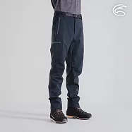 ADISI 男Softshell撥水防風輕量保暖長褲 AP2421031 (M-3XL)|3L 防風膜 磨毛 防潑水 彈性 快乾 軟殼 2XL 深藍色