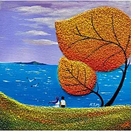 【玲廊滿藝】曾啟文-浪漫礦砂系列&mdash;&mdash;秋日絮語30x30cm