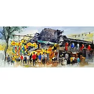 【玲廊滿藝】(阿力)余思瑩-台南神農街25x56cm