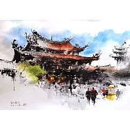 【玲廊滿藝】(阿力)余思瑩-台北龍山寺54x78cm