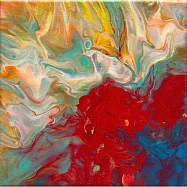 【玲廊滿藝】郭家秀 S.K-潮汐焰火20x20cm