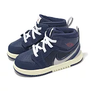 Nike 童鞋 Jordan 1 Mid RM Easyon TD 小童 學步鞋 藍 方便穿脫 FQ1283-400 14cm NAVY/GREY