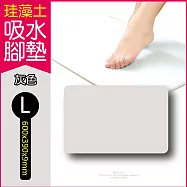 生活良品-頂級珪藻土速乾超吸水地墊-L加大版(硅藻土 矽藻土吸濕防霉 腳踏墊) 灰色L