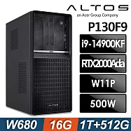 Acer宏碁 Altos P130F9 商用工作站 (i9-14900KF/16G/1TB+512G SSD/RTX2000Ada-16G/500W/W11P)