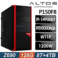 Acer宏碁 Altos P150F8 商用工作站 (i9-14900KF/128G/8TB+4TB SSD/RTX5000Ada-32G/1200W/W11P)