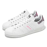 adidas 休閒鞋 Stan Smith 女鞋 白 粉紅 小白鞋 斑馬紋 史密斯 愛迪達 IE9647 22.5cm WHITE/PINK
