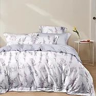 《DUYAN 竹漾》台灣製 奧地利天絲單人床包涼被三件組 / 飛花若紫