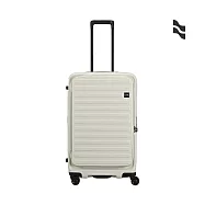 【LOJEL】升級版 CUBO 28吋 前開式擴充 防盜防爆 雙齒拉鍊 亞麻白