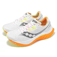 Saucony 慢跑鞋 Endorphin Speed 4 男鞋 白 橘 輕量 回彈 路跑 運動鞋 索康尼 S2094030 28cm WHITE/PEEL