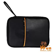 【iSFun】都會鋪棉*3C皮革可掛化妝收納包/ 黑色