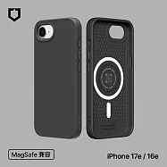 犀牛盾 iPhone 17e/16e 共用 SolidSuit(MagSafe兼容)超強磁吸手機殼 - 經典黑
