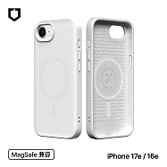 犀牛盾 iPhone 17e/16e 共用 SolidSuit(MagSafe兼容)超強磁吸手機殼 - 經典白