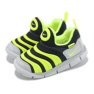 Nike 童鞋 Dynamo Free Y2K TD 小童 螢光黃 銀 黑 毛毛蟲鞋 學步鞋 CI1186-081 13cm YELLOW/SILVER