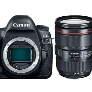 CanonEOS 5D Mark IV/5D4+EF24-105mm F4L IS II US(平行輸入)-送大吹球+細纖維拭鏡布+極細毛刷+數位清潔液組 無 黑色