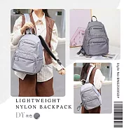 【BERNIS 貝爾尼斯】輕旅後開式防盜背包 後背 雙肩 單肩 灰色