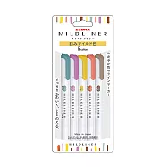 【ZEBRA 斑馬牌】MILDLINER 雙頭柔性 水性 螢光筆 和風系5色組 /組 WKT7-5C-RC-N