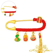 【金品坊】黃金彌月禮平安納福別針 0.41錢±0.03