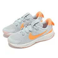 Nike 運動鞋 Star Runner 4 NN PS 童鞋 中童 灰藍 橘 小朋友 慢跑鞋 DX7614-008 17cm GREY/ORANGE