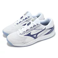 Mizuno 排球鞋 Cyclone Speed 5 男鞋 白 藍 羽排鞋 室內運動 緩震 美津濃 V1GA2580-11 27cm WHITE/BLUE