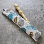 《梵緹希》防水布拉鏈直笛收納袋《拓葉》 藍