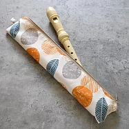 《梵緹希》防水布拉鏈直笛收納袋《拓葉》 橘