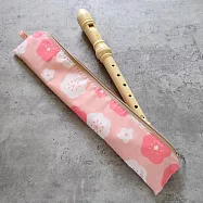 《梵緹希》防水布拉鏈直笛收納袋《朵朵花開》 粉