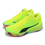 Puma 籃球鞋 Court PRO Marble 男鞋 女鞋 綠 黑 入門款 運動鞋 31139402 26.5cm YELLOW/BLACK