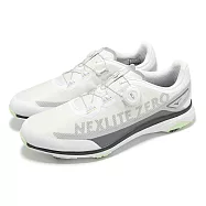 Mizuno 高爾夫球鞋 Nexlite Zero IG Boa 3E 男鞋 寬楦 白灰 旋鈕 輕量 美津濃 51GM2380-35 25cm WHITE/GREY