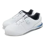 Mizuno 高爾夫球鞋 Nexlite Enerzy Boa 4E 男鞋 寬楦 白 藍 旋鈕 輕量 美津濃 51GQ2450-01 26cm WHITE/NAVY