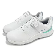 Mizuno 高爾夫球鞋 Hazard Enerzy Boa 4E 男鞋 寬楦 白灰 防水鞋面 旋鈕 美津濃 51GQ2501-05 26.5cm WHITE/GREEN-GREY