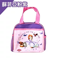 DF 童趣館 - Disney迪士尼正版兒童雙網狀口袋便當袋 蘇菲亞粉紫色